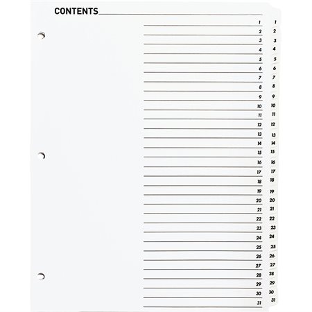 Printable Tab Dividers