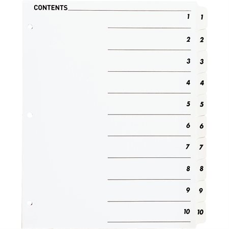 Printable Tab Dividers