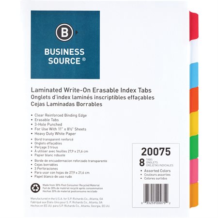 Laminated Tab Dividers