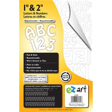 EZ Art Repositionable Letters and Numbers