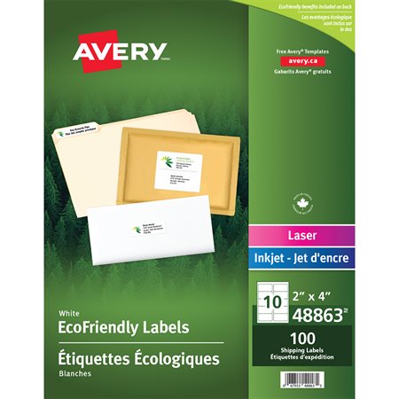 EcoFriendly White Mailing Labels