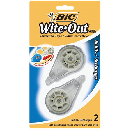 BiC® Wite-Out® EZ Correct Correction Tape, 2/Pack (WOTAPP21) 128546