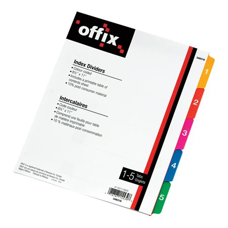 Offix® Colour-Coded Index Dividers