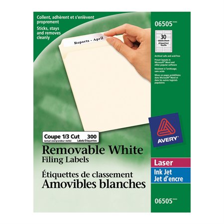 Removable Filing Labels