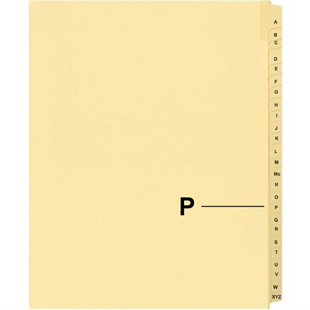 Offix® Alphabetical Litigation Index Dividers