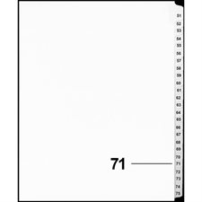 Offix® Numerical Litigation Index Dividers