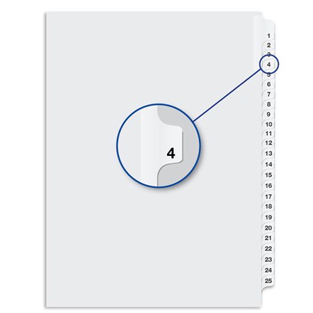 Quest Numerical Litigation Index Dividers