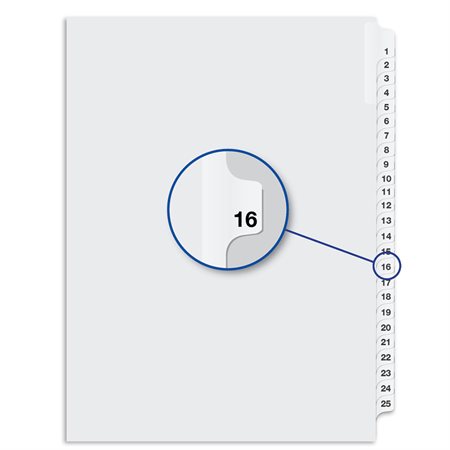 Quest Numerical Litigation Index Dividers