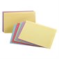 Coloured Assorted Ruled Index Cards