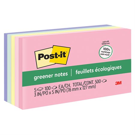 Feuillets plus écologiques Post-it® - collection doux soupçons