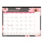 Pink Daisy Monthly Desk Pad Calendar (2025)