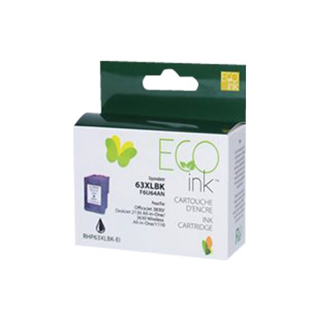 Remanufactured High Yield Ink Jet Cartridge (Alternative to HP 63XL)