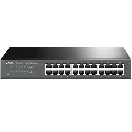 Commutateur 24 ports Gigabit| Support de bureau / rack