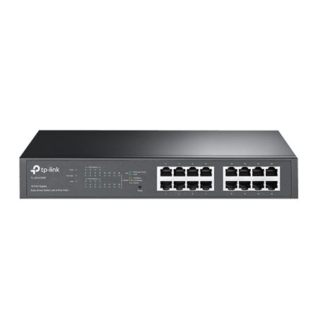 Commutateur intelligent 16 ports Gigabit avec 8 ports PoE+