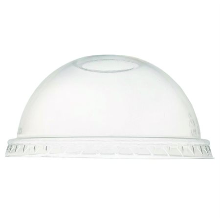 PLA Compostable Clear Dome Lid With Hole