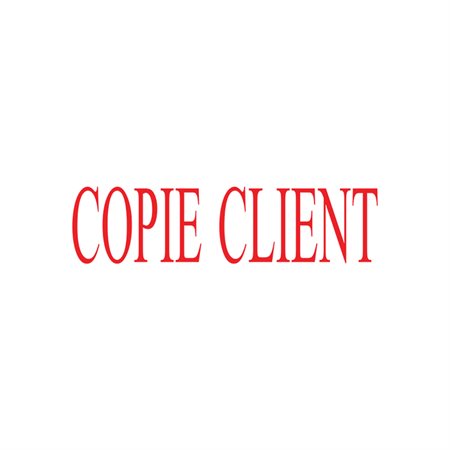 Estampe auto-encreur "Copie Client"