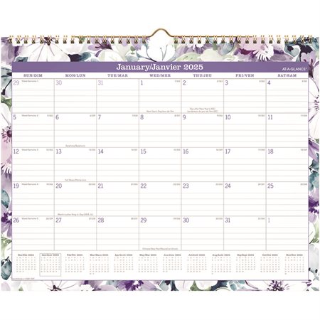 Monthly Wall Calendar 2025