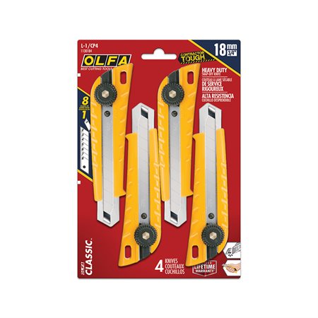 UTILITY KNIFE 4PK L-1 / CP4